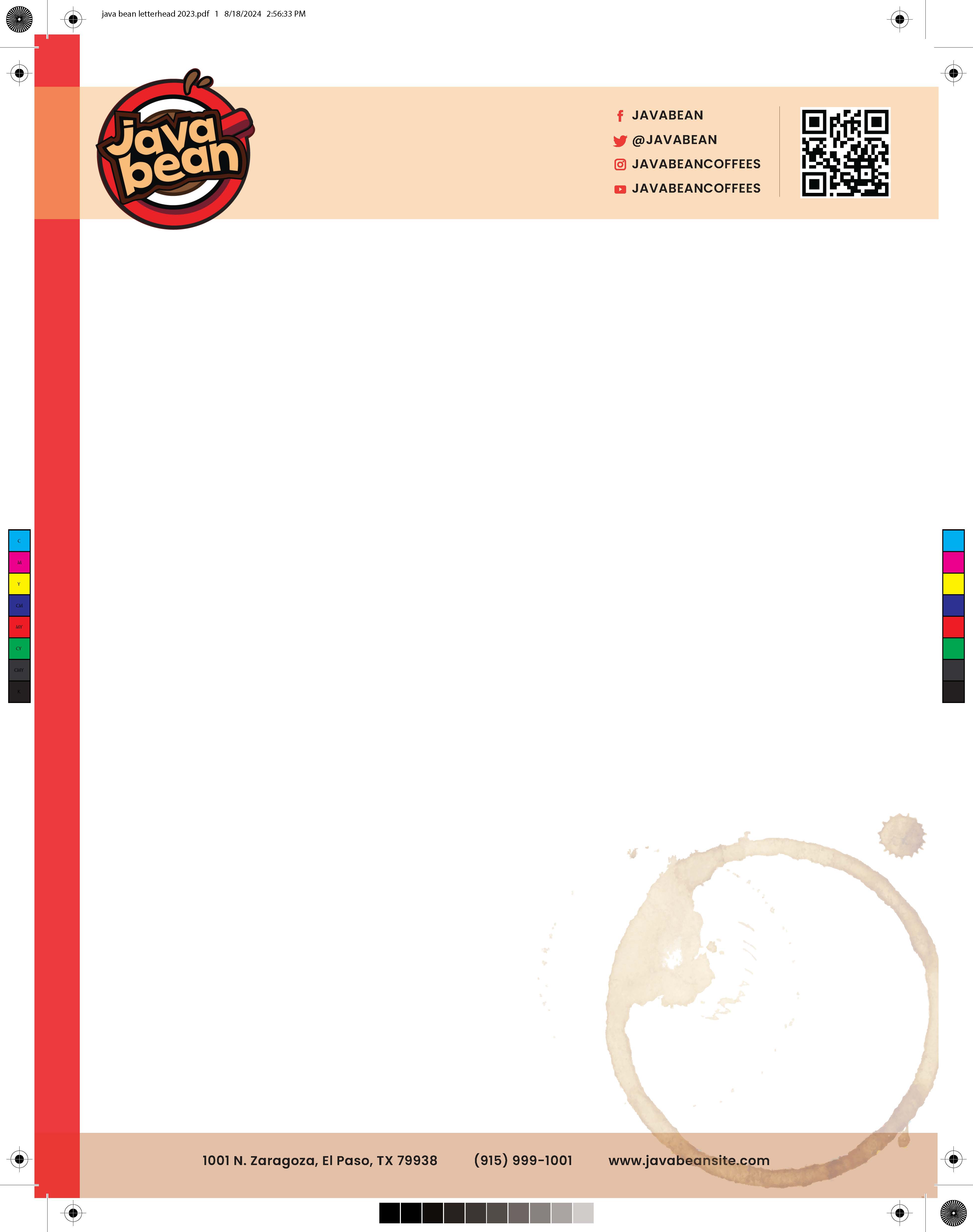 Java Bean Letterhead