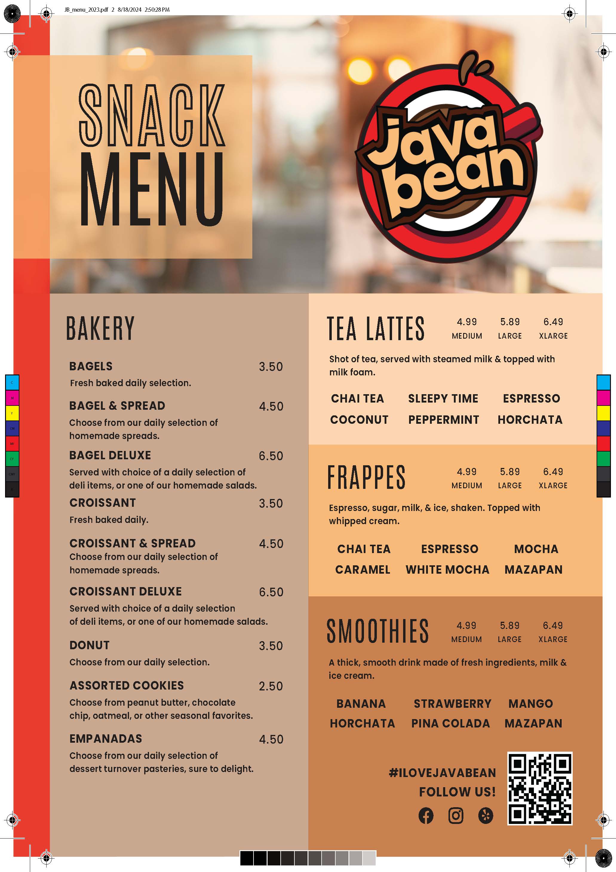 Java Bean Menu Final 2