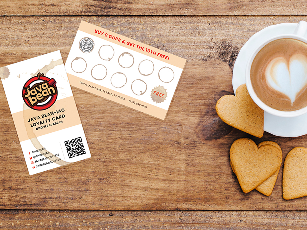 Java Bean Loyalty Card Mock-Up