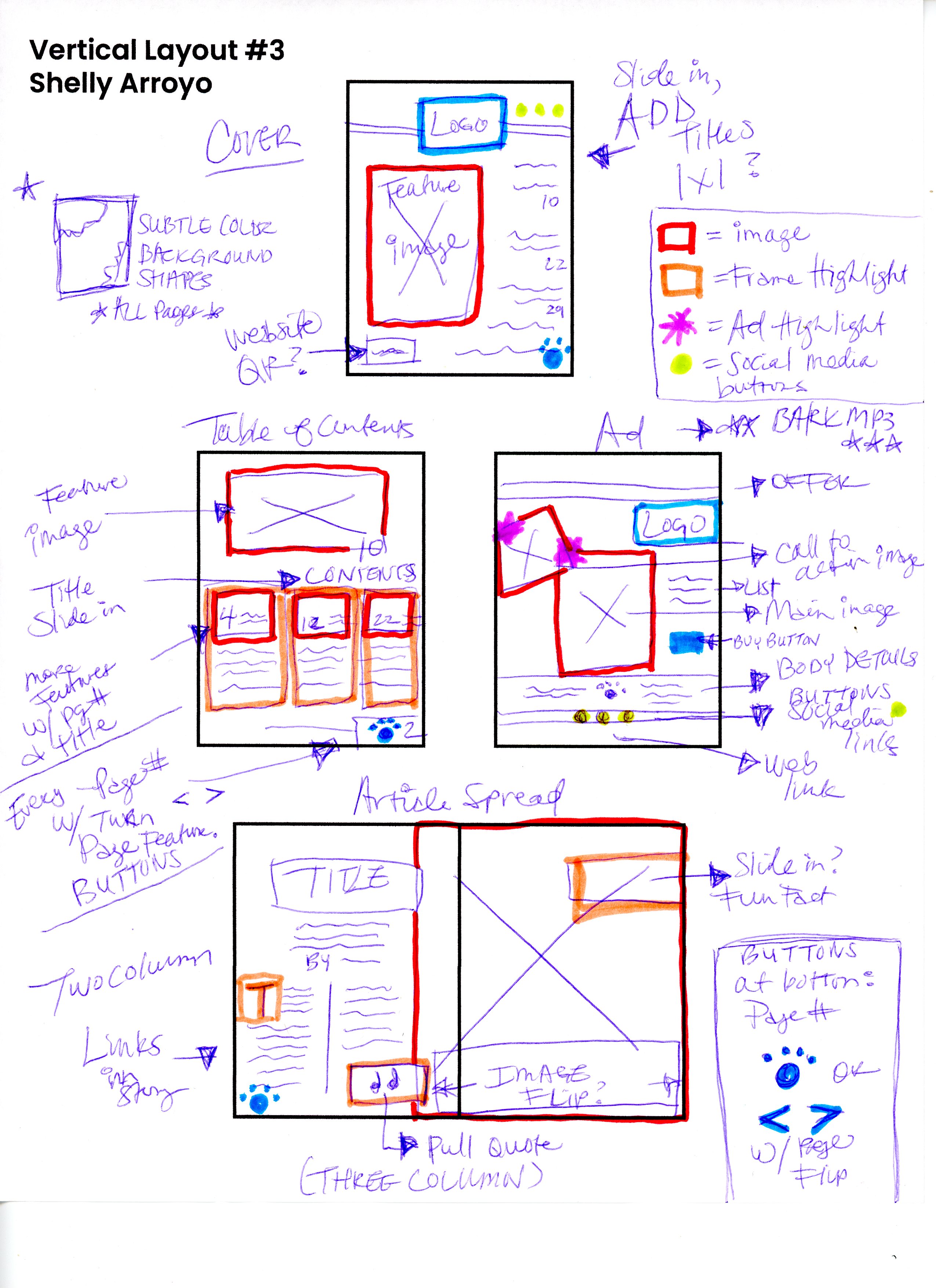 Sketched Portrait Layout 3