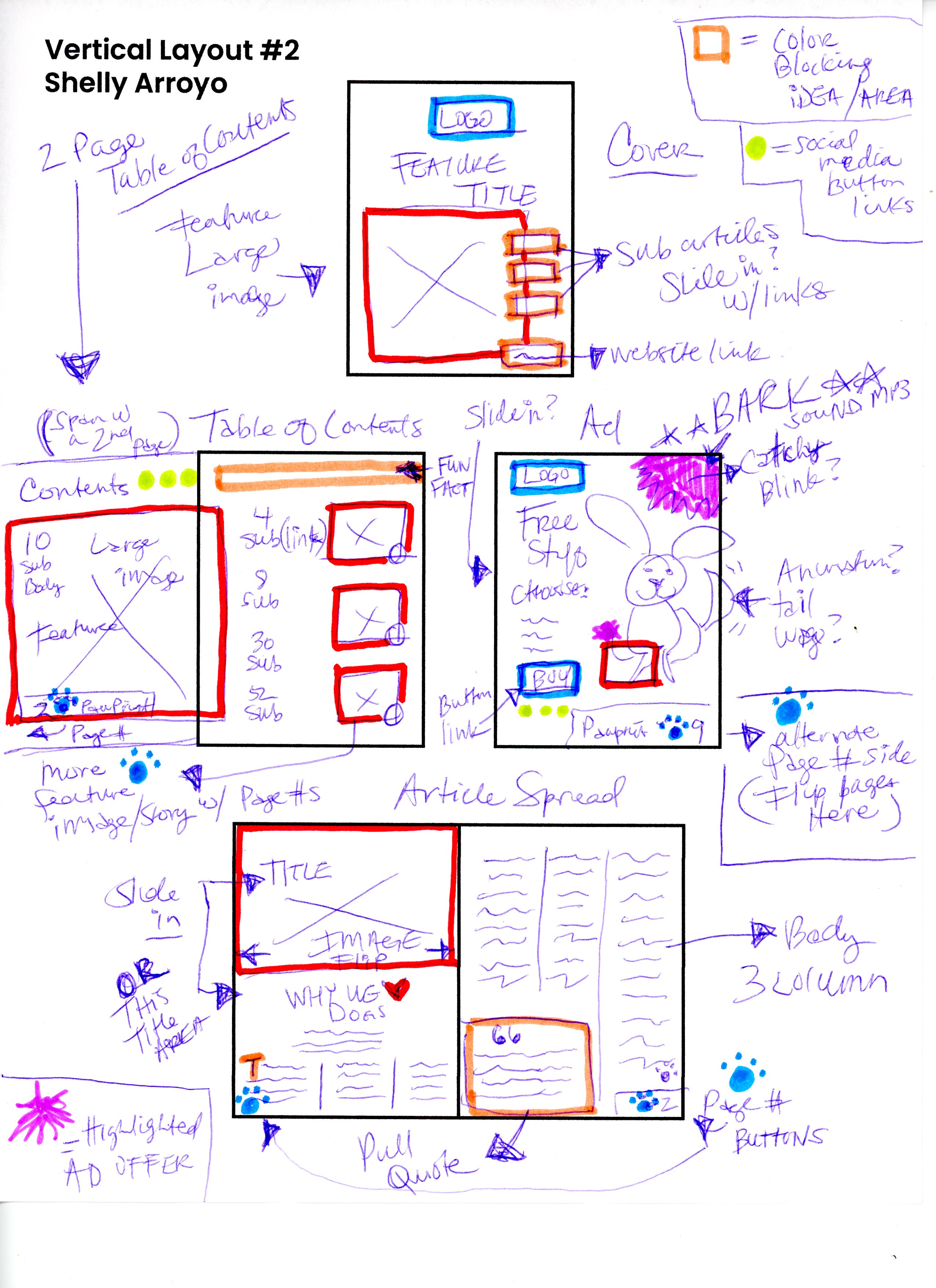 Sketched Portrait Layout 2