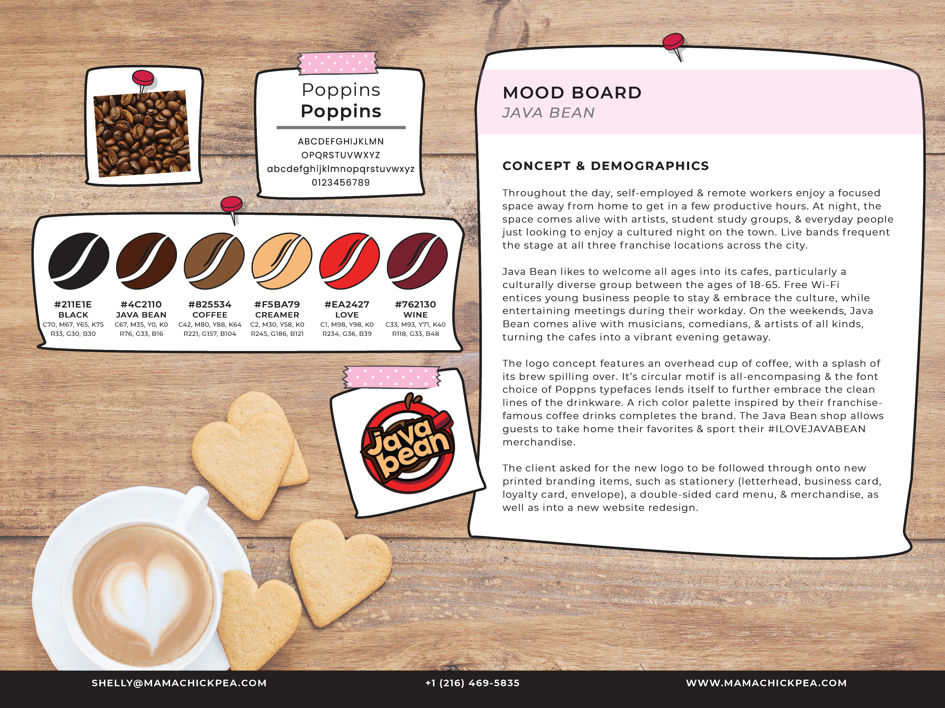 Java Bean Branding Project Moodboard