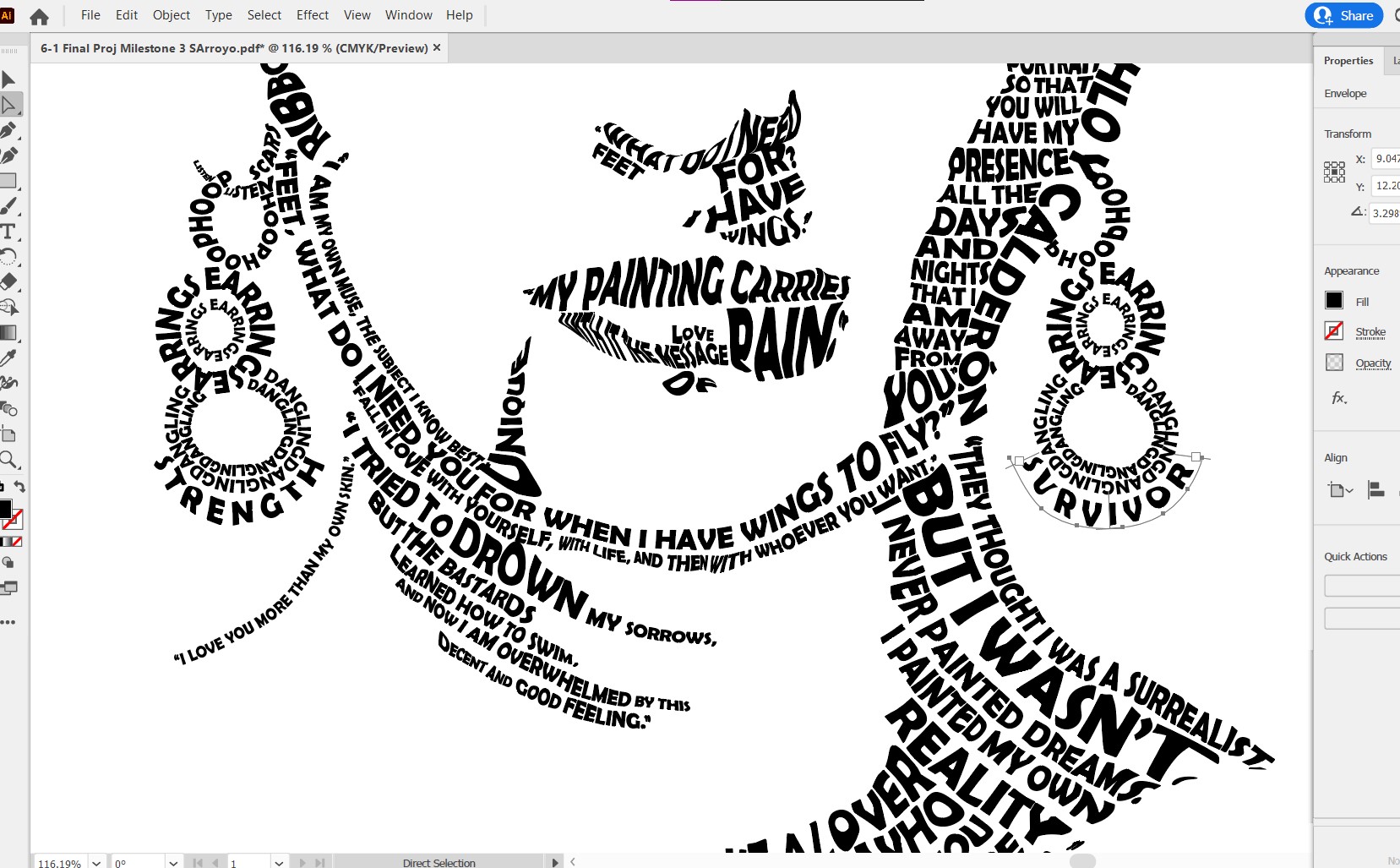 Adobe Illustrator Screenshot of Work